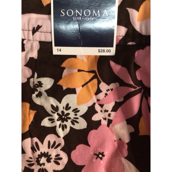 SONOMA Life+Style Women's Size 14 Summer Floral 100% Cotton Skort NWT - Picture 4 of 8